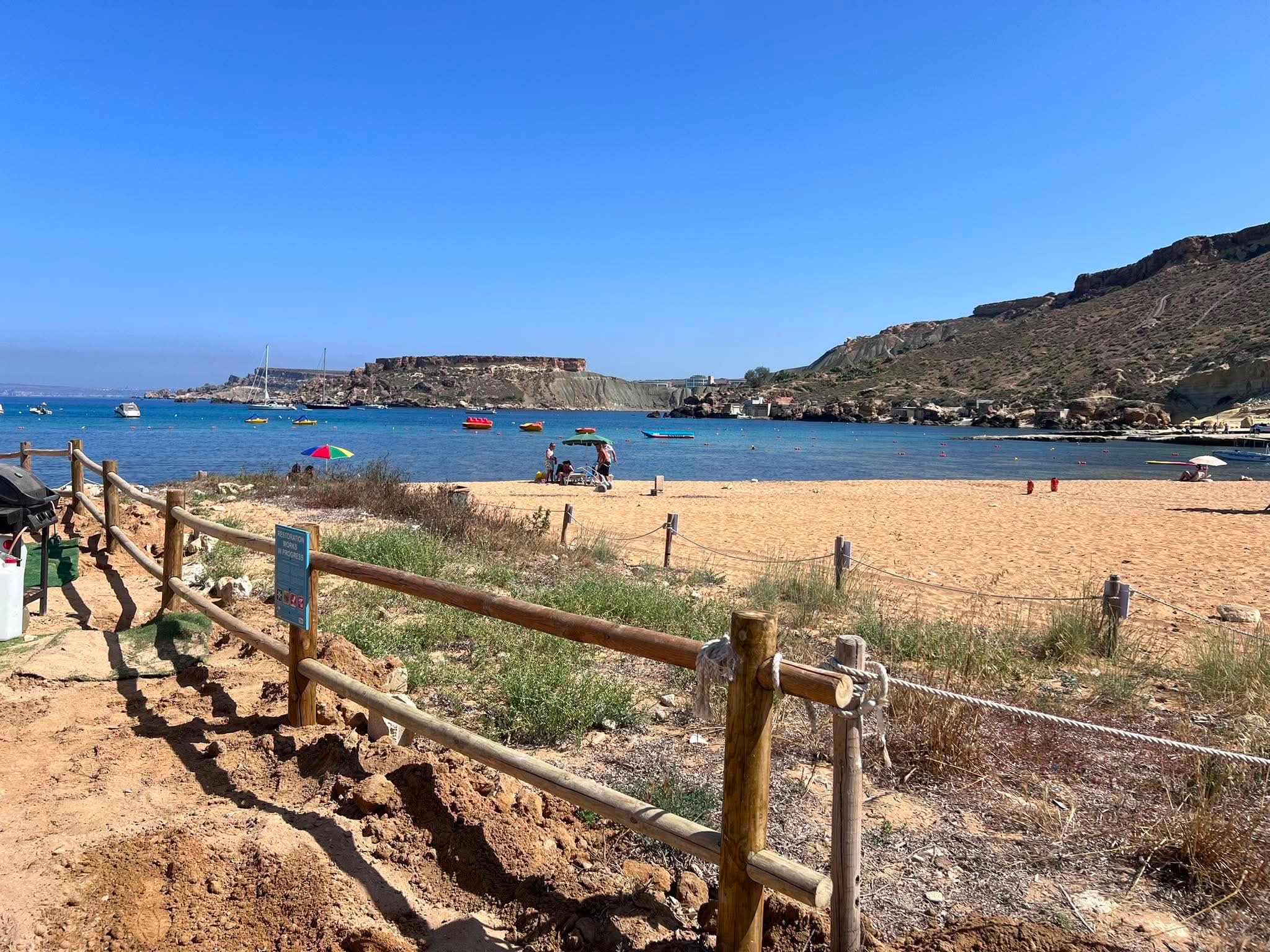 New cordoning at Gnejna Bay