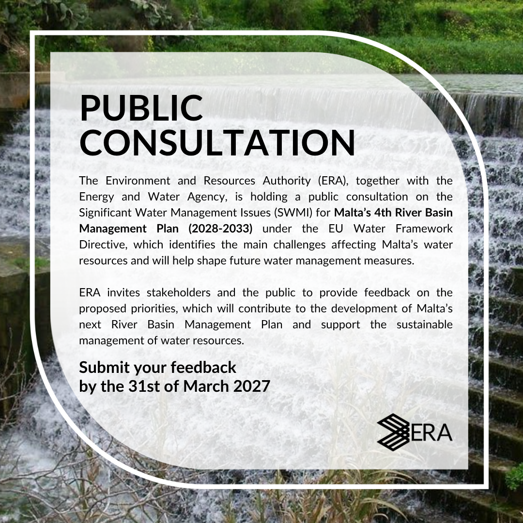 Public Consultation on Malta’s Significant Water Management Issues